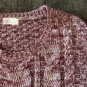 SO, size XS, purple sweater